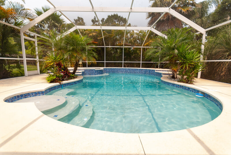 Offshore Pools and Spas pool contractor at work